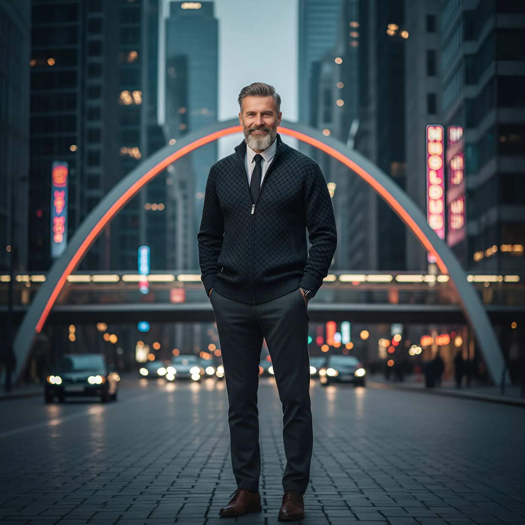 Aleksy - Kasmír Kardigán Kényelmes Stílusban