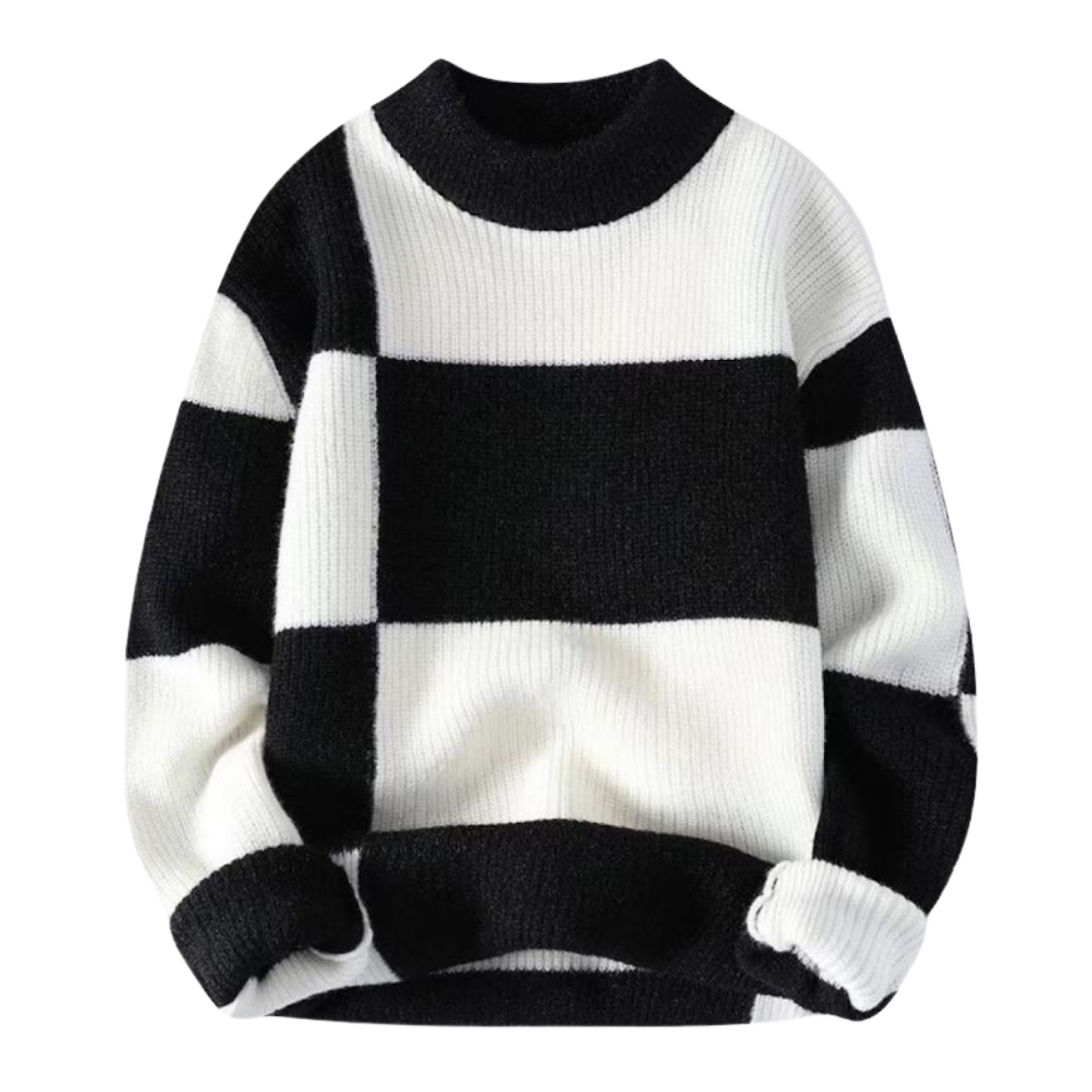 Geometrikus Kötött Pulóver