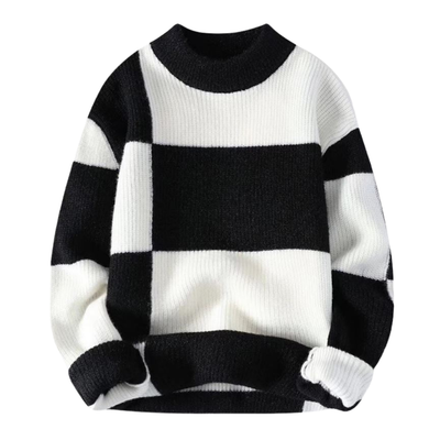 Geometrikus Kötött Pulóver