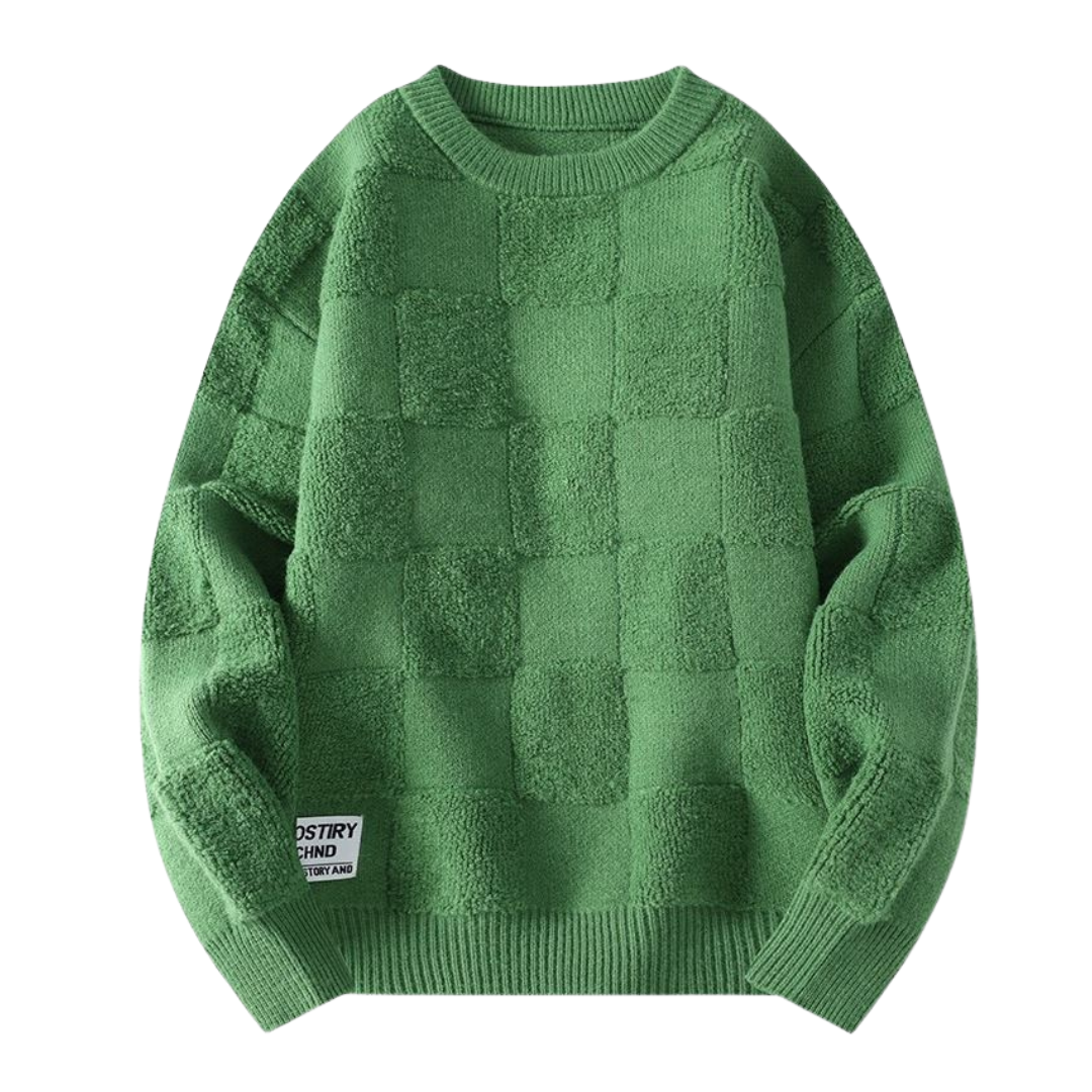 Egyedi Sakktáblás Pulóver