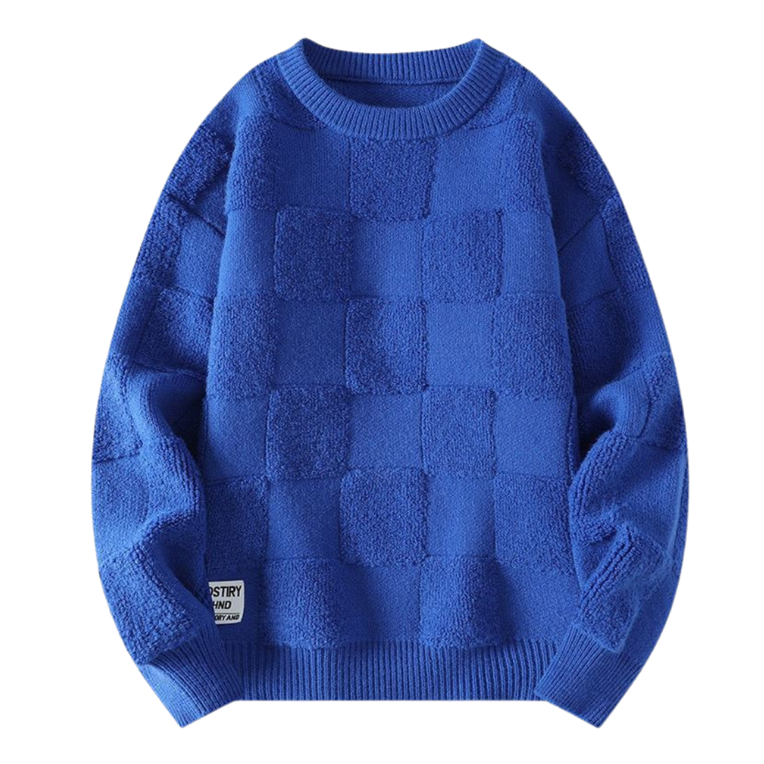 Egyedi Sakktáblás Pulóver