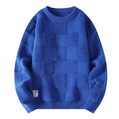 Egyedi Sakktáblás Pulóver